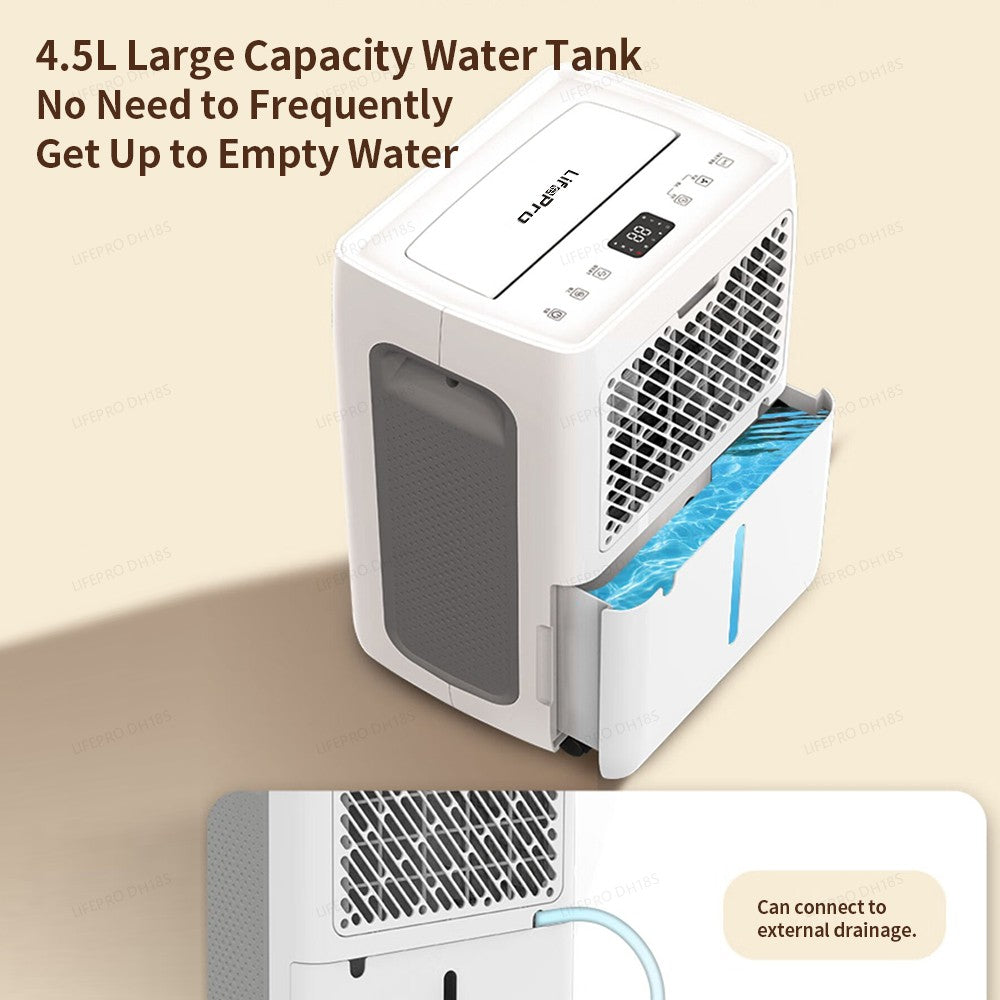 LifePro DH18S Compressor Dehumidifier & Clothes Dryer, 18L/Day, Quiet ...